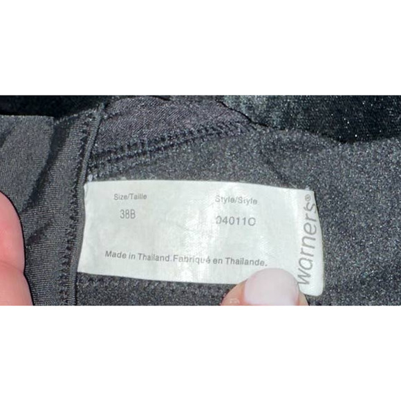 Warners Black Cloud 9 Super Soft Wireless Lightly Lined Comfort Bra‎ 38B - Picture 3 of 5